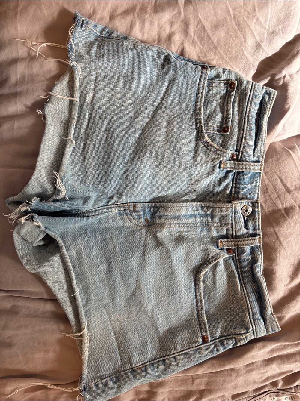 Abercrombie & Fitch Light Blue Cutoff Denim Shorts